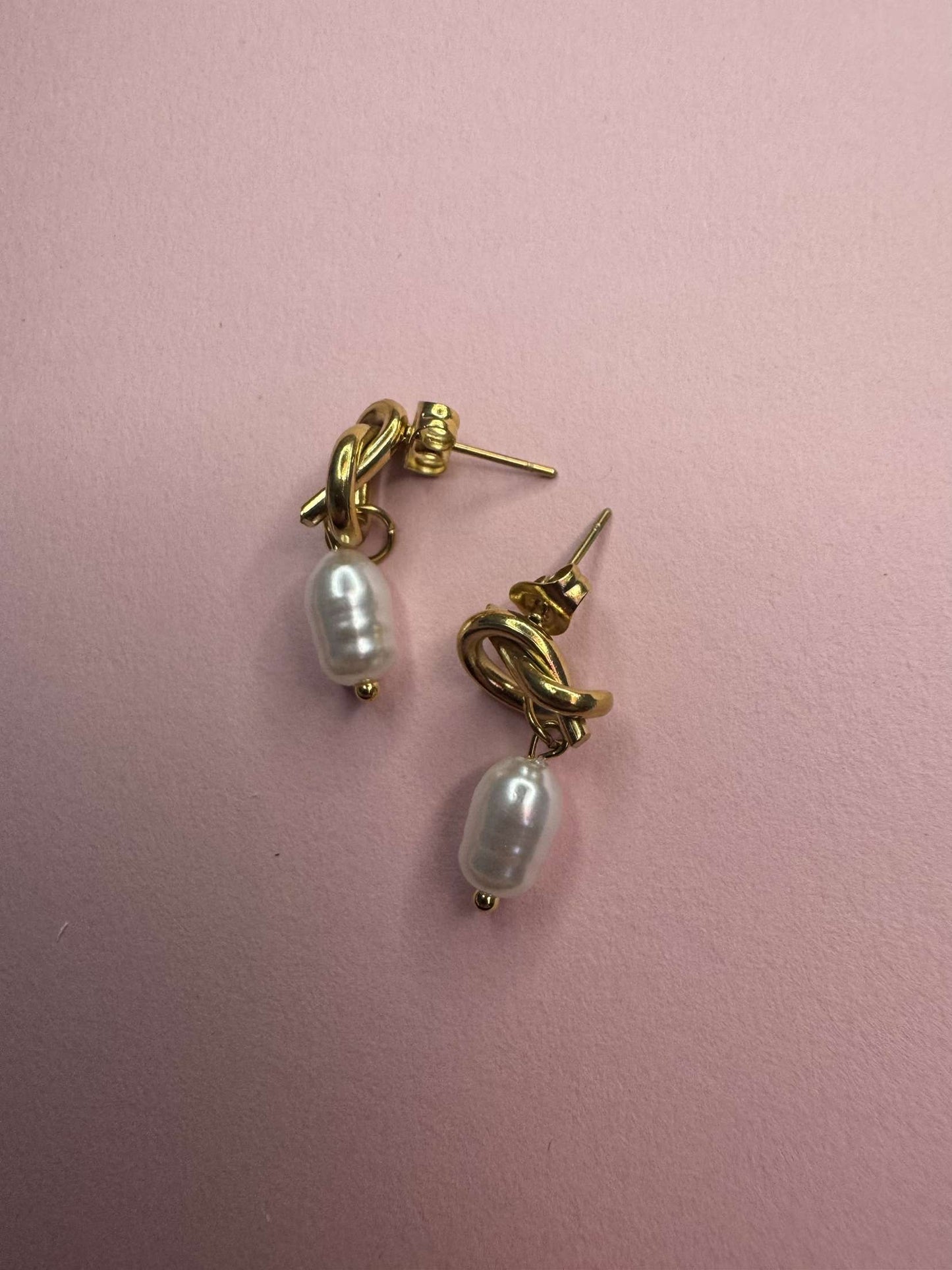 18K Stainless Steel Tarnish Free Pearl Drop Ear