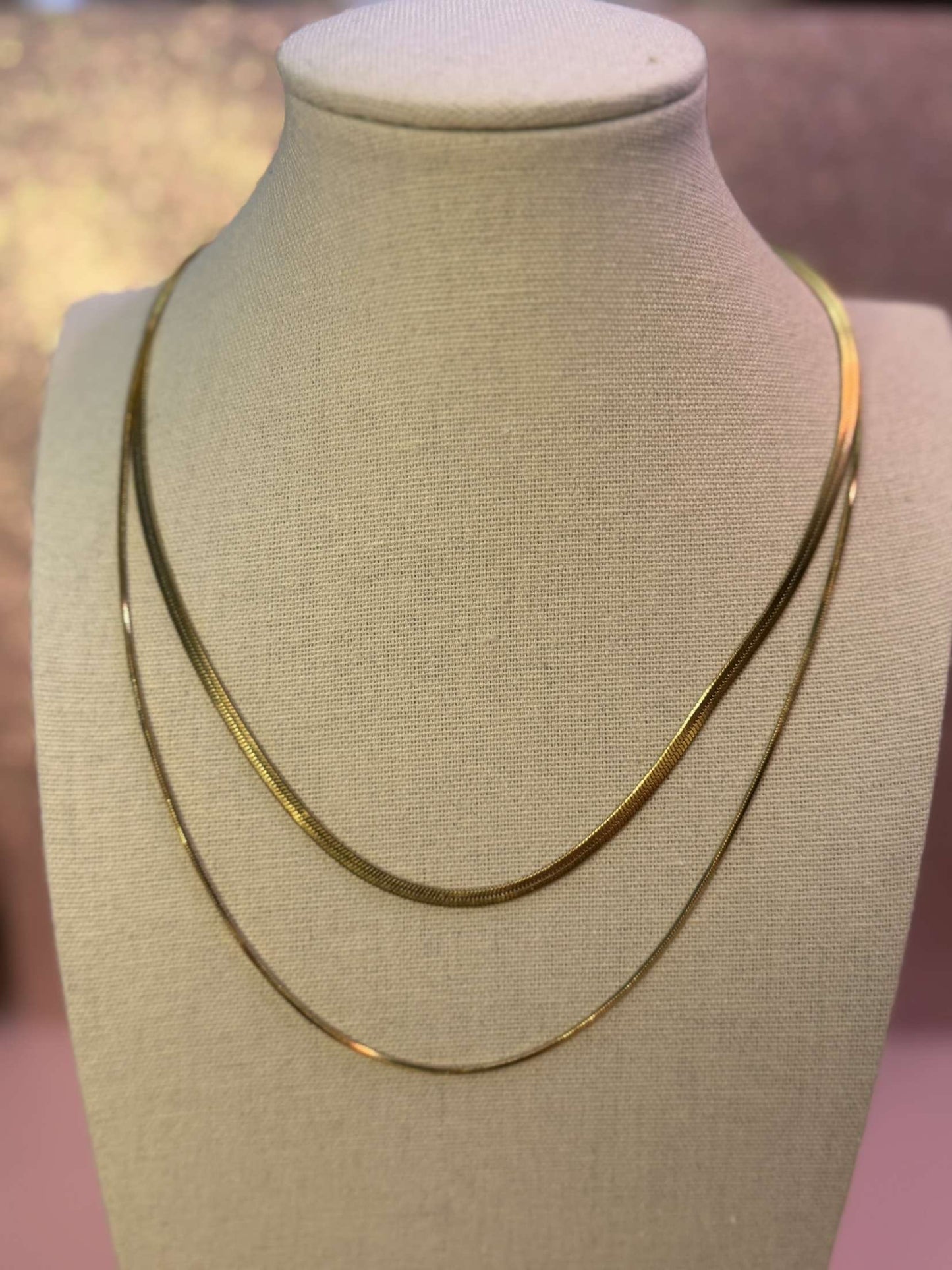 Gold Dipped Tarnish Free Multi Layer Necklace