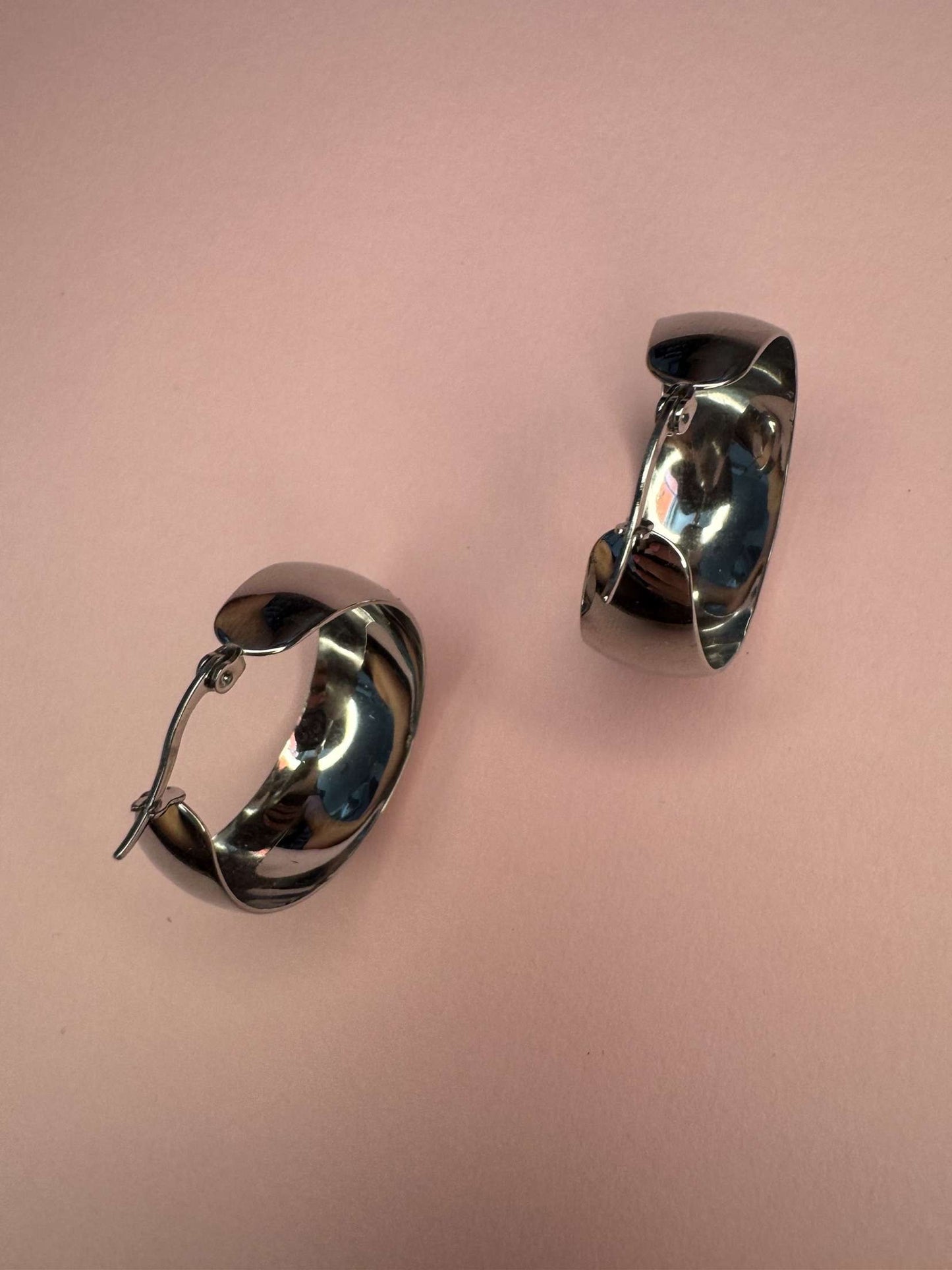 18K Stainless Steel Waterproof Tarnish Free Hoops