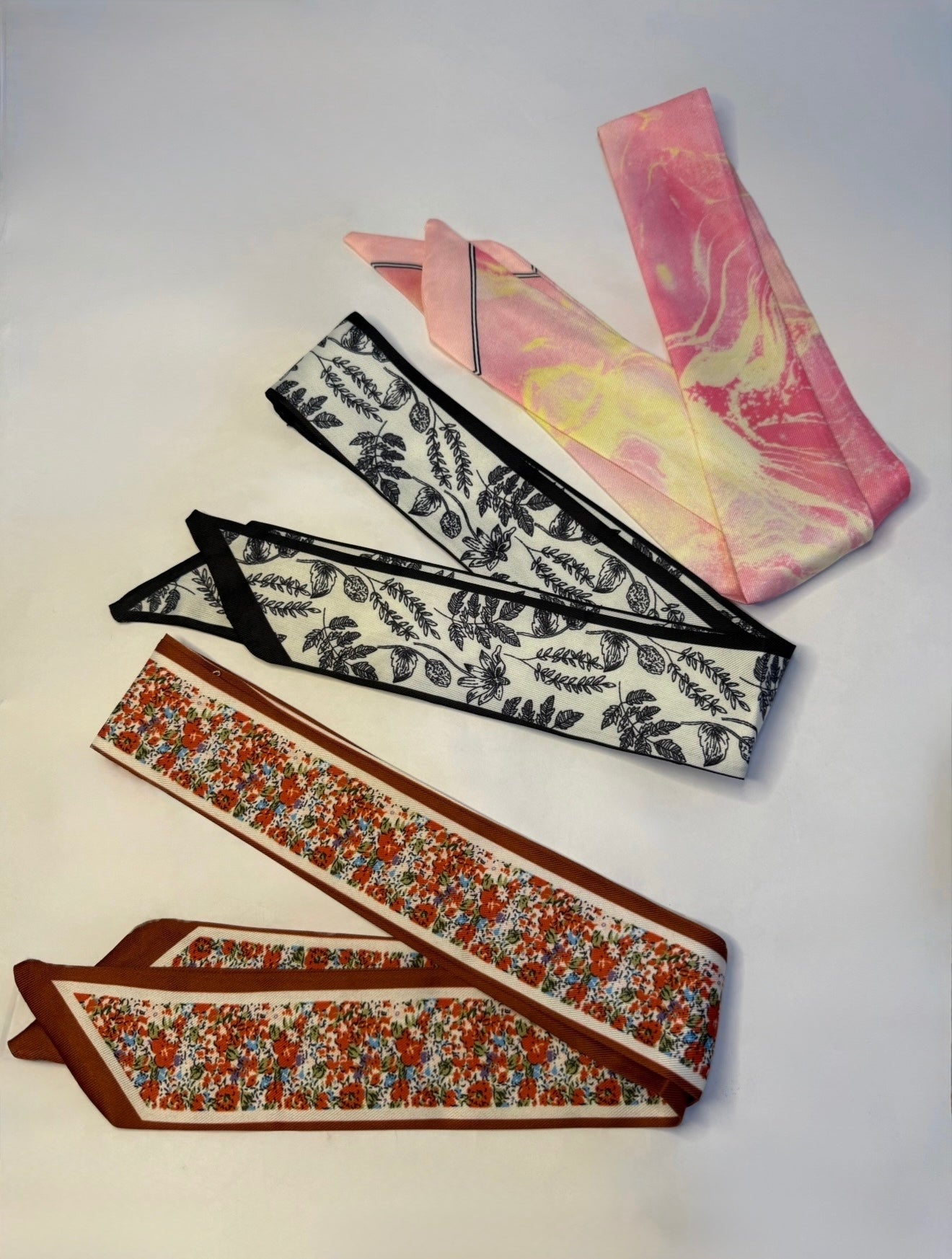 Patterned Silk Scarf